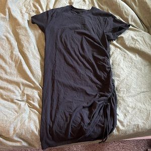 Black Ruched t-shirt dress - Large